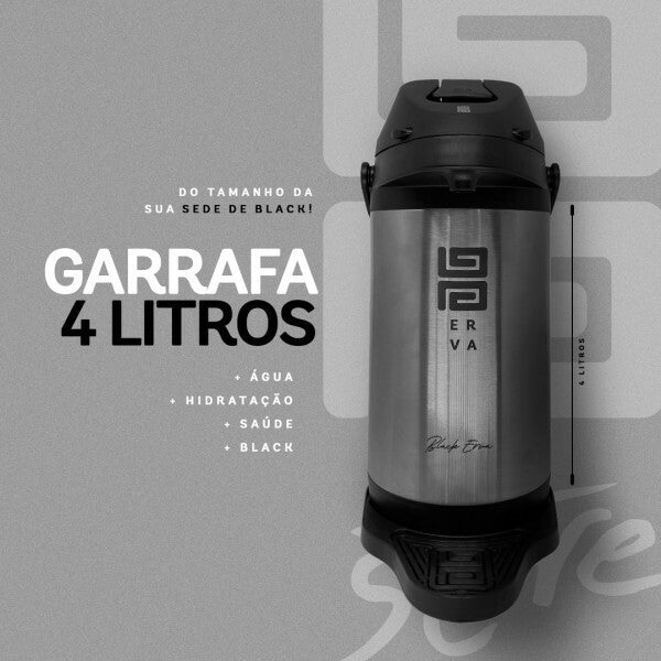 Garrafa Térmica INOX 4L Black Erva